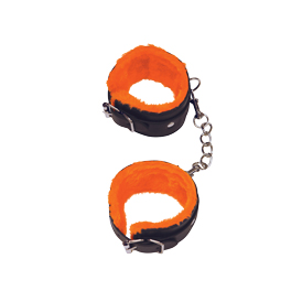 Orange black wrist cuffs i gruppen FR PAR / Bondage hos Lustjakt Svenska AB (3514)