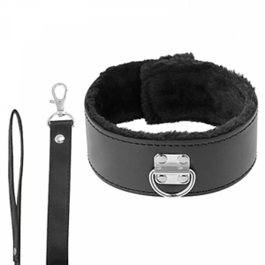 Furry Collar with Leash i gruppen FR PAR / Bondage hos Lustjakt Svenska AB (5548)