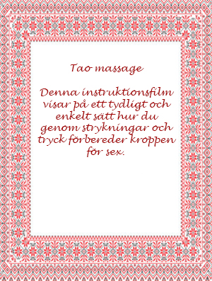 DVD Tao Massage i gruppen Intressesomrden / Om Sex och lust hos Lustjakt Svenska AB (9909)