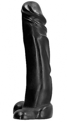 All Black 22 cm i gruppen FÖR KVINNAN / Dildos utan vibration hos Lustjakt Svenska AB (4758)