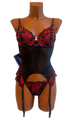 Corset Rose S-M i gruppen SEXIGA KLDER / Sexiga plagg hos Lustjakt Svenska AB (5695)