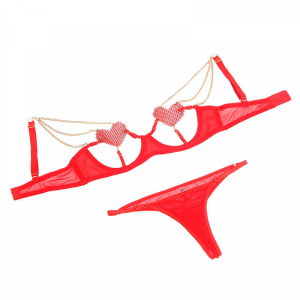 Set Chain and heart s-m i gruppen SEXIGA KLDER / Underklder hos Lustjakt Svenska AB (6973)