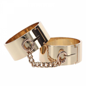 Slave Cuffs Gold i gruppen FR PAR / Bondage hos Lustjakt Svenska AB (7033)
