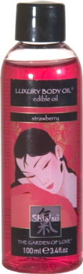Edible body oil strawberry i gruppen MASSAGE / Alla massageprodukter hos Lustjakt Svenska AB (8571)