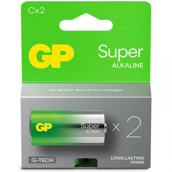 GP Batteri R14 C 2p
