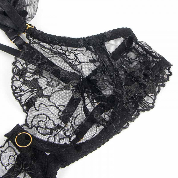 Lace, bra and garter Kit S-M