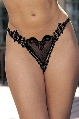 String heart one size white