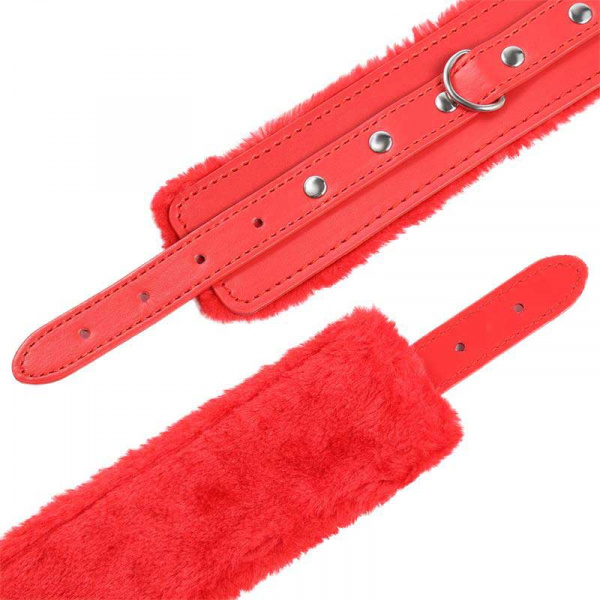 Soft Red Wrist Cuffs